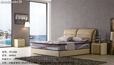 Base cama con espaldar tapizado camas tapizadas en cuero FR1428K