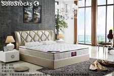 Base cama con espaldar tapizado camas tapizadas en cuero modelo V32