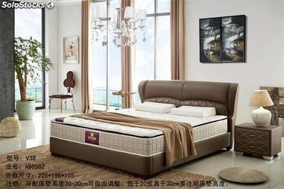 Base cama con espaldar tapizado camas tapizadas en cuero modelo V38