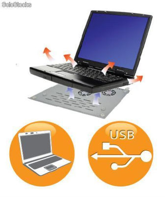 Base enfriadora para notebook, laptop con 3 ventiladores - Foto 2