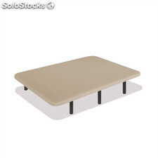 Base tapizada 3D Airfresh | Color beige : Tamaño - 105 x 190 cm, Patas - 25 cm