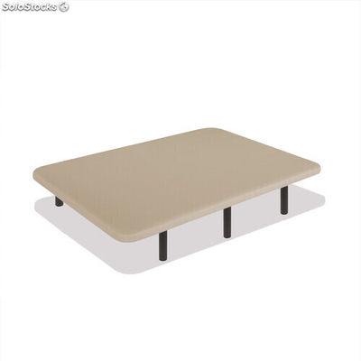 Base tapizada 3D Airfresh | Color beige : Tamaño - 105 x 190 cm, Patas - 25 cm