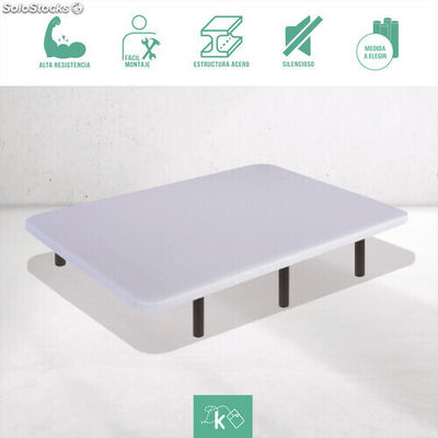 Base tapizada 3D Airfresh | Color blanca : Tamaño - 105 x 190 cm, Patas - 25 cm - Foto 4