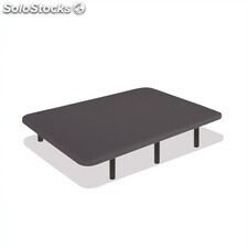 Base tapizada 3D Airfresh | Color gris : Tamaño - 135 x 190 cm, Patas - 25 cm