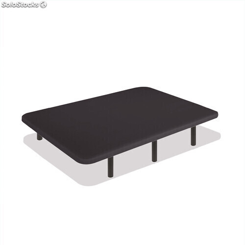 Base tapizada 3D Airfresh  Color negra : Tamaño - 135 x 190 cm, Patas - 25  cm