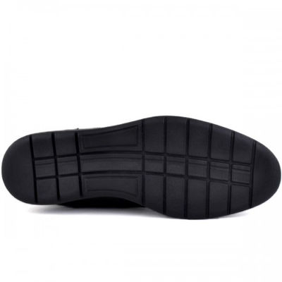 Baskets pour homme 100% cuir extra confortable noir - Photo 3