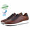 Baskets pour homme 100% cuir extra confortable tabac lo - 1