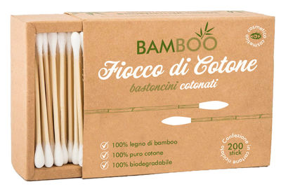 Bastoncino cotonato in bambù per uso cosmetico