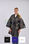 Bata-kimono desechable negra con cintas y bolsilllo en hombro, 100 unidades - 1