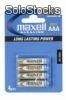 Bateria Alkaiczna AAA LR03/4 szt MAXELL