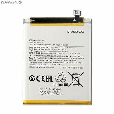 Batería de li-polímero BN46 para Xiaomi Redmi 7 / Redmi Note 6 4.4V 3900mAh