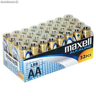 Batterie Alcaline Maxell MXBLR06P32 LR06 AA 1.5V (32 pcs) (AA)