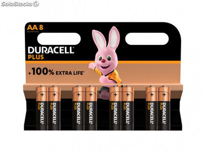Batterie Duracell Alkaline Plus Extra Life MN1500/LR06 Mignon AA (8-Pack)