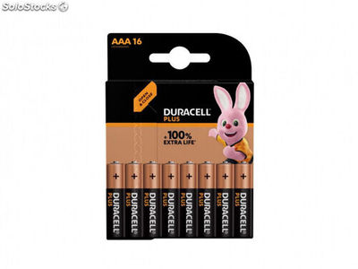 Batterie Duracell Alkaline Plus Extra Life MN2400/LR03 Micro AAA (16-Pack)
