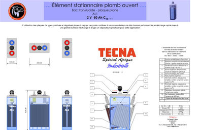 Batterie Tecna planes, éléments 2V, entre 50 Ah et 1500 Ah - Photo 2