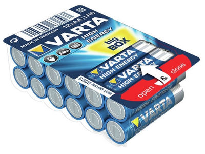 Batterie Varta Alk. Mignon AA LR06 1.5V Retail Box (12-Pack) 04906 301 112