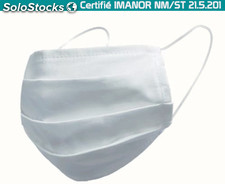 Bavette 3 Plis Haute Qualité en Tissu Lavable Certifié imanor nm/st 21.5.201