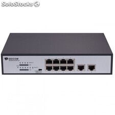 BDCOM S1010‐8P‐120 - Switch 8 ports 4 port PoE+ 100M et 2 ports liaison montante