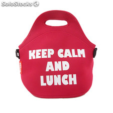 Bergner keep calm - sandwich- &amp; snack-taschen neopren- 30x30x17cm