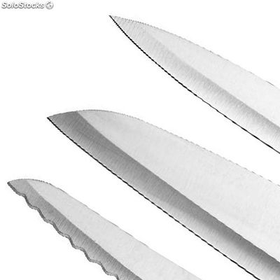 Bergner - set di coltelli da cucina acciaio inossidabile con manico in legno - Foto 4