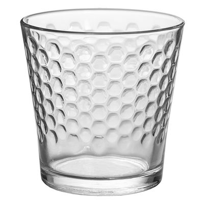 Bicchiere acqua in vetro - punte in cristallo 280 ml.