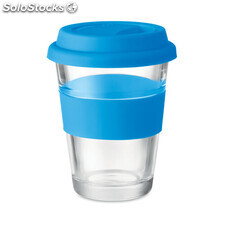 Bicchiere in vetro. 350ml blu MIMO9992-04