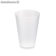 Bicchiere smerigliato PP 300ml bianco trasparente MIMO6375-26