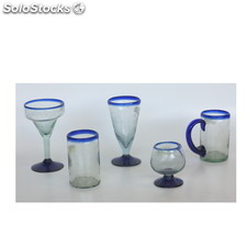 Bicchieri e coppe in vetro soffiato messicano. Lotto 29