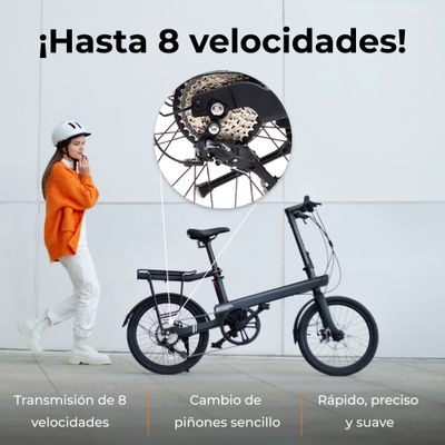 Bicicleta eléctrica urbana Xiaomi QiCYCLE C2, Conectada, Pedaleo asistido, Auton - Foto 5