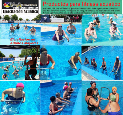 Bicicleta fija sub acuática p/fitness, ejercitación, hidroterapia, 3 edad - Foto 4