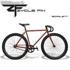 Bicicleta Fixie - Fixed Gear Granate y Negra
