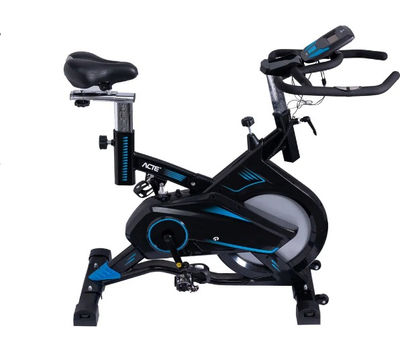 Bicicleta Para Spinning Pro, E17, Roda Livre 13Kg, Freio Mecânico, Preto E Azul,