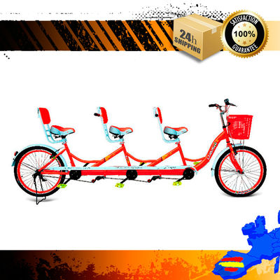 Bicicleta tandem para três pessoas TAN02