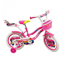 Bicicleta UNICORN BKT talla 14 para niñas de 4 a 6 años con ruedines