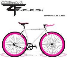 Bicicletas Fixies - Fixed Gear Blanca y Rosa