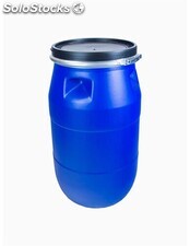 Bidón de plástico de boca ancha azul seleccione capacidad 120 litros