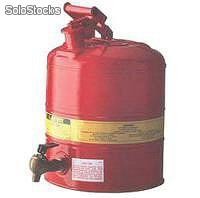 Bidon justrite 7225140 (ex 10707) de seguridad en chapa con grifo 08540 para laboratorio - 11 litros