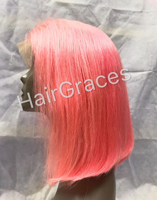 Big promotion: front lace wig, human hair lace parrucche naturale pink hair - Foto 5