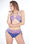 Bikini a fascia stampato slip brasiliana medio con laccetti laterali - 1