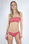 Bikini a fascia stampato slip brasiliana medio con lacci laterale - 1