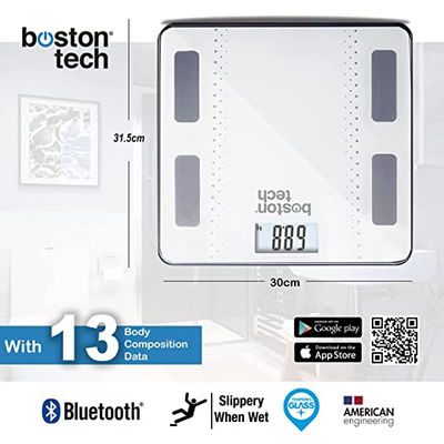 Bilancia da bagno digitale, bilancia elettronica intelligente con Bluetooth - Foto 2