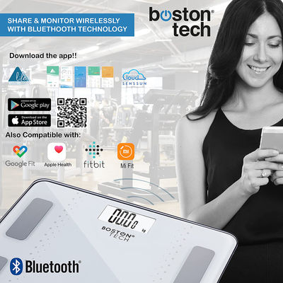 Bilancia da bagno digitale, bilancia elettronica intelligente con Bluetooth - Foto 3