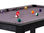 Billard convertible en table à manger - Couleur noir boisé avec tapis gris - 1