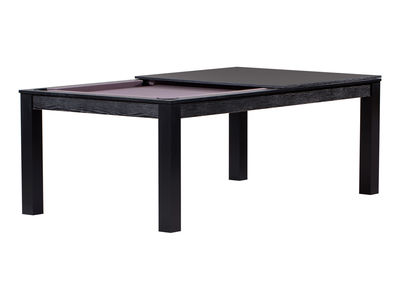Billard convertible en table à manger - Couleur noir boisé avec tapis gris - Photo 2