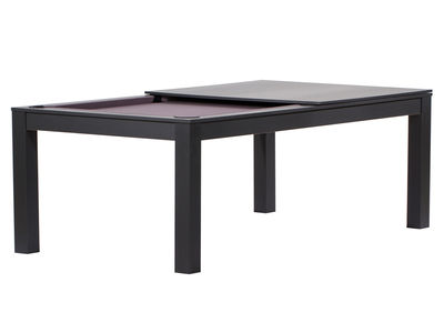 Billard convertible en table à manger - Couleur noire effet carbone avec tapis g - Photo 2