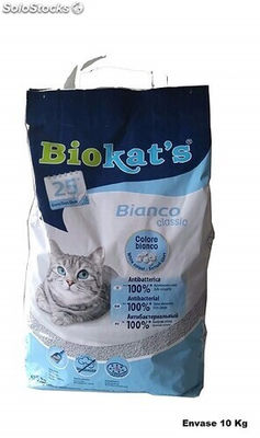 BIOKAT´S BIANCO CLASSIC arena para lecho de gatos (antibacteriana y absorbente)