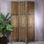 Biombo estilo rústico de madera y mimbre 3 Paneles - 2