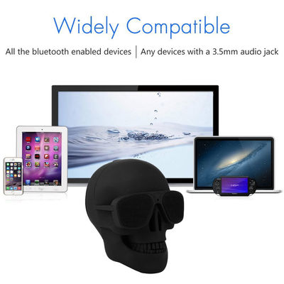 Black Fashion Wireless Bluetooth Portable Mini Skull Speaker Bluetooth 4.0 Music - Photo 5