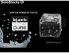 Black ice cube