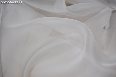 blanc organza de soie - Photo 3